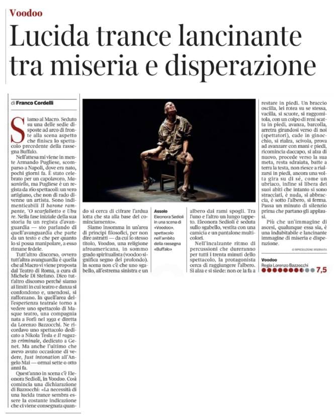 VOODOO Franco Cordelli Franco Cordelli - VOODOO - Masque teatro